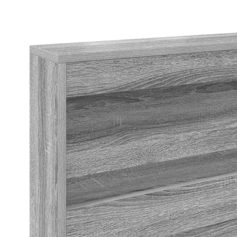 vidaXL Storage Headboard with Shelf Grey Sonoma 140 cm Engineered Wood