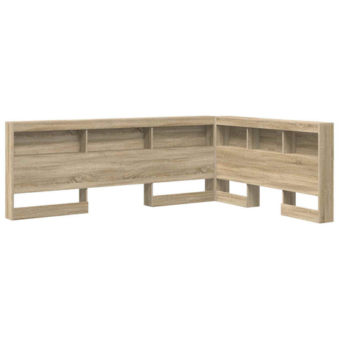 vidaXL Storage Headboard with Shelf Sonoma Oak 160 cm Engineered Wood