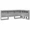 vidaXL Storage Headboard with Shelf Grey sonoma 90 cm Engineered wood