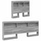vidaXL Storage Headboard with Shelf Grey sonoma 90 cm Engineered wood