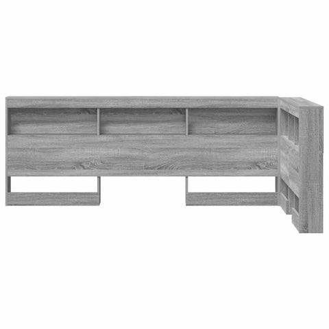 vidaXL Storage Headboard with Shelf Grey sonoma 90 cm Engineered wood