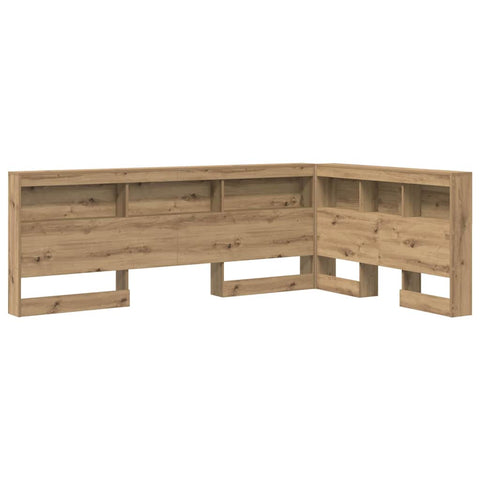vidaXL Storage Headboard with Shelf Artisan Oak 120 cm Engineered Wood