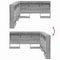 vidaXL Storage Headboard with Shelf Grey sonoma 140 cm Engineered wood