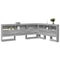vidaXL Storage Headboard with Shelf Grey sonoma 140 cm Engineered wood