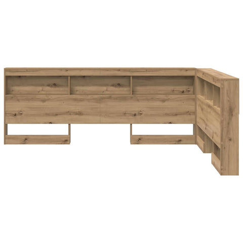 vidaXL Storage Headboard with Shelf Artisan oak 140 cm Engineered wood