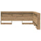 vidaXL Storage Headboard with Shelf Artisan oak 140 cm Engineered wood