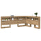 vidaXL Storage Headboard with Shelf Artisan oak 140 cm Engineered wood