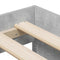vidaXL Storage Bed Frame with Drawer Concrete Grey 244 x 118 x 53.5 cm