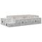 vidaXL Storage Bed Frame with Drawer Concrete Grey 244 x 118 x 53.5 cm
