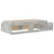 vidaXL Storage Bed Frame with Drawer Concrete Grey 244 x 118 x 53.5 cm