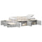 vidaXL Storage Bed Frame with Drawer Concrete Grey 244 x 118 x 53.5 cm