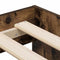 vidaXL Storage Bed Frame with Drawer Smoked Oak 244 x 118 x 53.5 cm