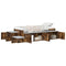 vidaXL Storage Bed Frame with Drawer Smoked Oak 244 x 118 x 53.5 cm