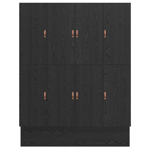 vidaXL Storage Bed Frame Black Oak 200x200 cm