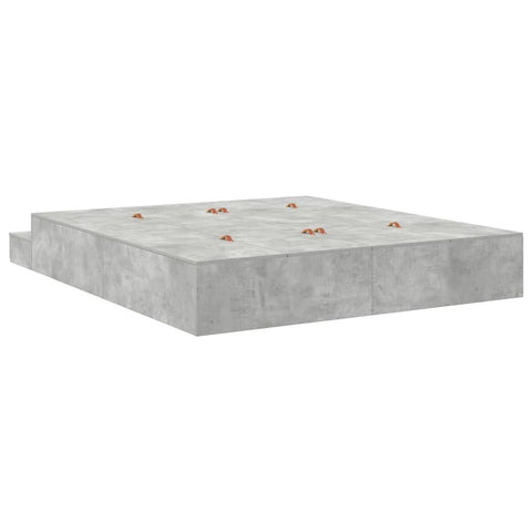 vidaXL Storage Bed Frame Concrete Grey 200 cm Engineered Wood