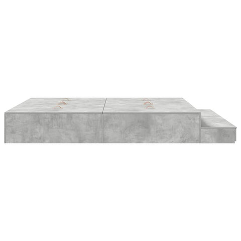 vidaXL Storage Bed Frame Concrete Grey 200 cm Engineered Wood