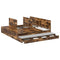 vidaXL Storage Bed Frame Smoked Oak 200x200 cm