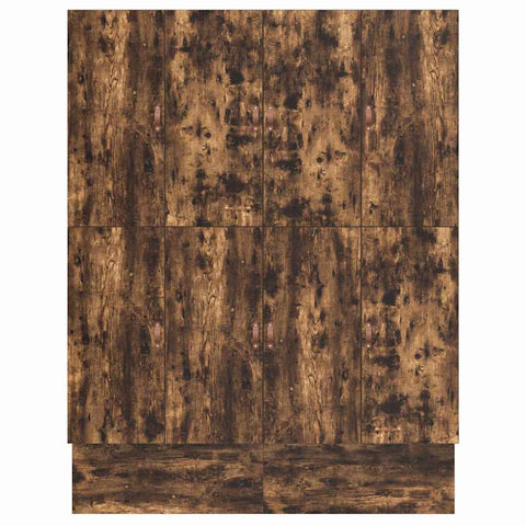 vidaXL Storage Bed Frame Smoked Oak 200x200 cm