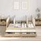 vidaXL Storage Bed Frame Sonoma Oak 140x200 cm