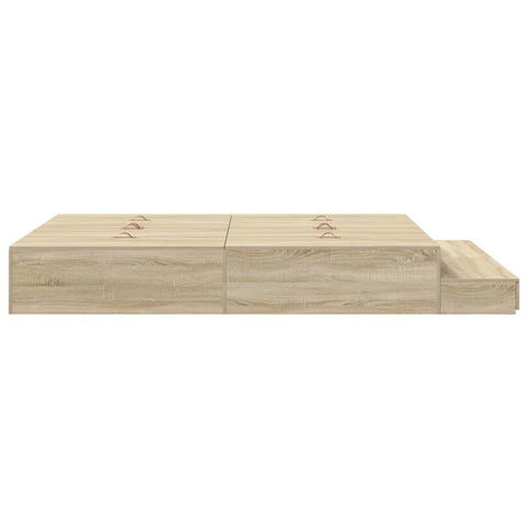 vidaXL Storage Bed Frame Sonoma Oak 140x200 cm