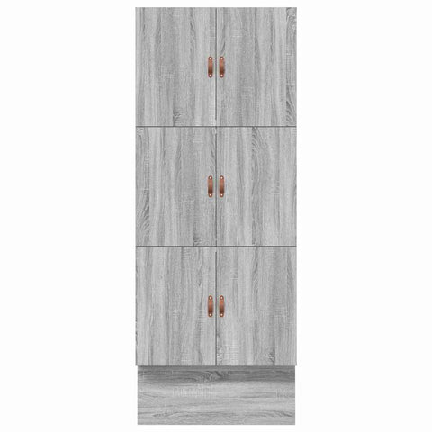 vidaXL Storage Bed Frame Grey Sonoma 90x190 cm