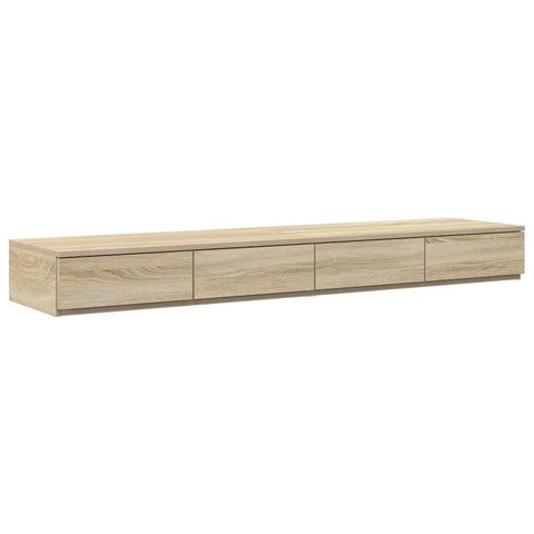 vidaXL Storage Bed Frame Sonoma Oak 140x190 cm