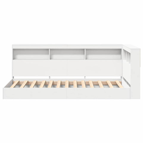 vidaXL Bookcase Bed with Headboard White 100 x 200 cm Engineered wood