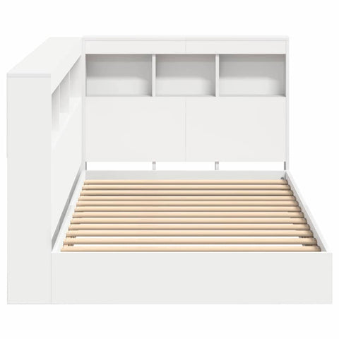 vidaXL Bookcase Bed with Headboard White 100 x 200 cm Engineered wood