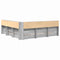 vidaXL Bookcase Bed Grey sonoma 200 x 200 cm Engineered wood