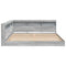 vidaXL Bookcase Bed Grey sonoma 200 x 200 cm Engineered wood