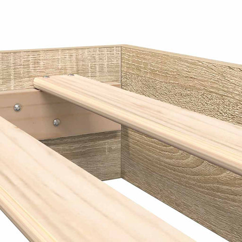 vidaXL Bookcase Bed Sonoma oak 140 x 200 cm Engineered wood