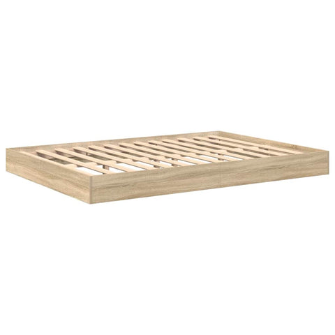 vidaXL Bookcase Bed Sonoma oak 140 x 200 cm Engineered wood