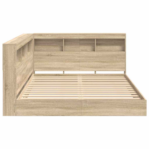 vidaXL Bookcase Bed Sonoma oak 140 x 200 cm Engineered wood