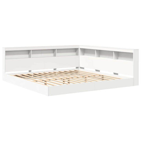 vidaXL Bookcase Bed with Headboard White 180 x 200 cm Engineered wood