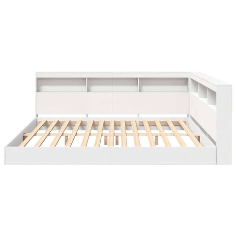 vidaXL Bookcase Bed with Headboard White 180 x 200 cm Engineered wood