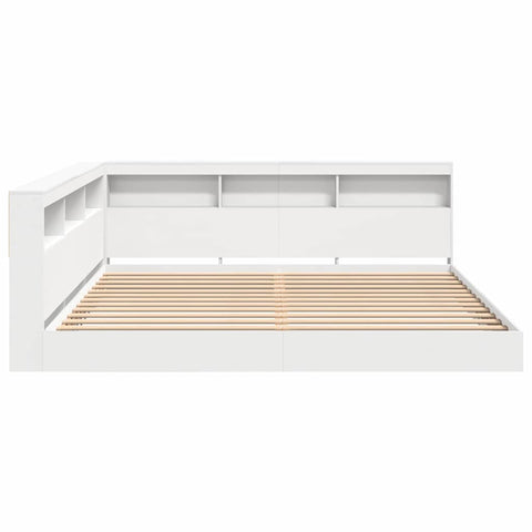 vidaXL Bookcase Bed with Headboard White 180 x 200 cm Engineered wood