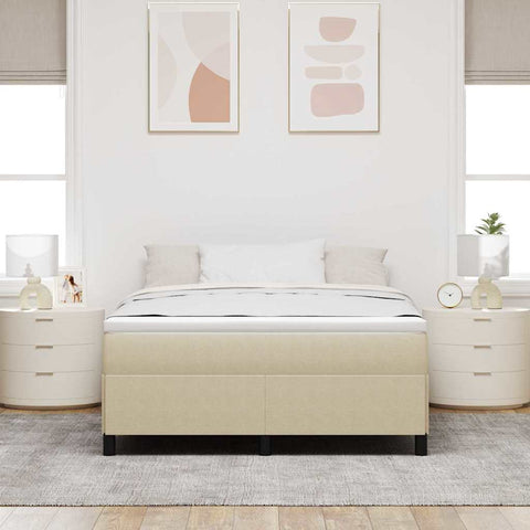 vidaXL Bed Frame Grey Green 140 x 190 cm Corduroy fabric