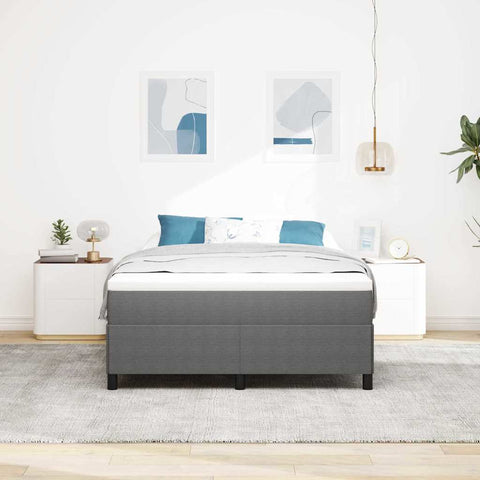 vidaXL Bed Frame Light grey 160 x 200 cm Corduroy fabric