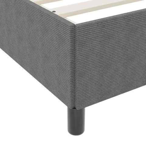 vidaXL Bed Frame Light grey 200 x 200 cm Corduroy fabric