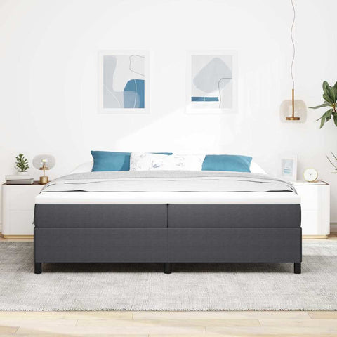 vidaXL Bed Frame Dark grey 200 x 200 cm Corduroy fabric