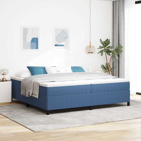 vidaXL Bed Frame Blue 200 x 200 cm Corduroy fabric