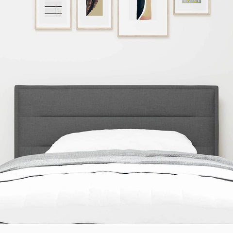 vidaXL Headboard Height Adjustable Manual Dark grey 80 cm Fabric