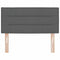 vidaXL Headboard Height Adjustable Manual Dark grey 80 cm Fabric