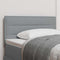 vidaXL Headboard Height Adjustable Manual Light grey 90 cm Fabric