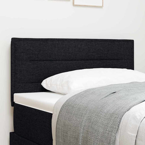 vidaXL Headboard Height Adjustable with Headboard Black 90 cm Fabric