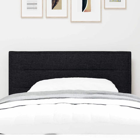vidaXL Headboard Height Adjustable with Headboard Black 90 cm Fabric