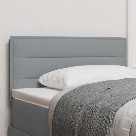vidaXL Headboard Height Adjustable Manual Light grey 100 cm Fabric