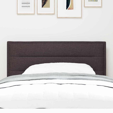 vidaXL Headboard Height Adjustable Manual Dark brown 100 cm Fabric