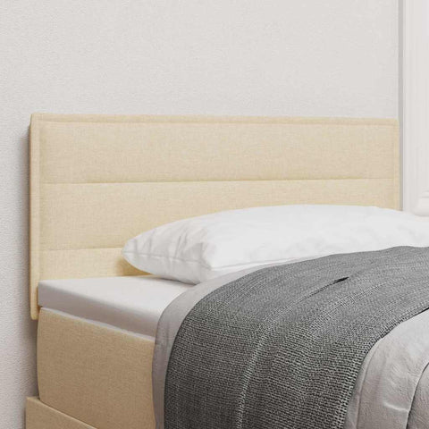 vidaXL Headboard Height Adjustable with Headboard Cream 100 cm Fabric