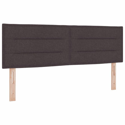 vidaXL Headboard Height Adjustable Manual Dark brown 140 cm Fabric
